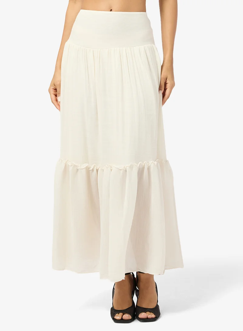 Ginger  Halter Neck Longline Top & A Line Skirt Coord Set for Women | Best Price UAE